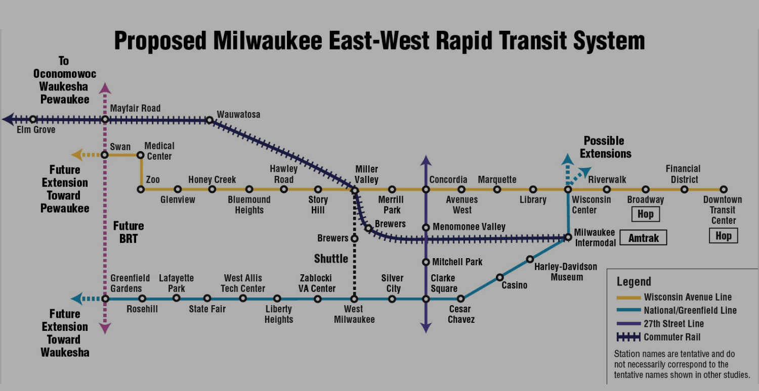 Proposed Milwaukee East-West Rapid Transit System